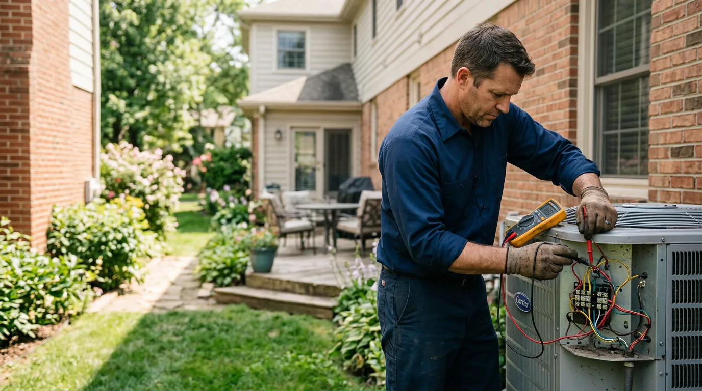 HVAC technician working near Cedarville, WV
